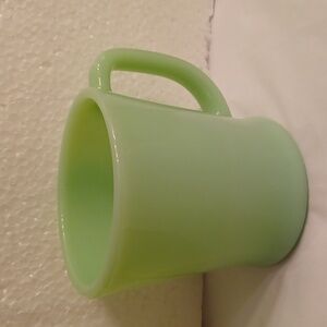 Fire-King by Anchor Hocking Mug in Jadeite Green, D Handle Vintage Made in USA